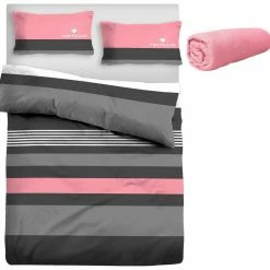 Bester Verkauf 😀 Bettwäsche »Carl«, TOM TAILOR, mit Gratis-Zugabe: Spannbettlaken Türkis-grau, Grün-grau, Taupe-beere, Rot-grau ⌛