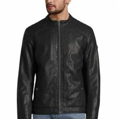 Aktion ✔️ TOM TAILOR Lederimitatjacke Schwarz, Dunkelbraun 💯