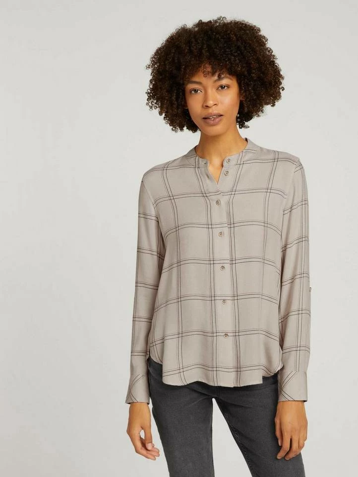 Aktion 👏 TOM TAILOR Langarmbluse »Hemdbluse mit Karomuster« Black green check, Beige brown check 😀 15 Aktion 👏 TOM TAILOR Langarmbluse »Hemdbluse mit Karomuster« Black green check, Beige brown check 😀 - Image 15