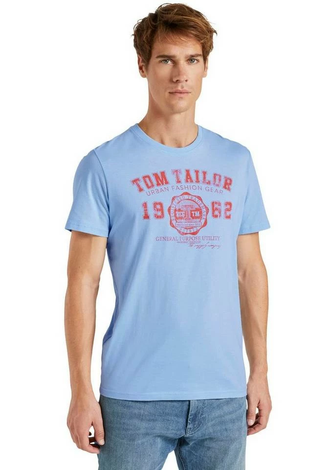 Top 10 ⌛ TOM TAILOR T-Shirt mit Logofrontprint Offwhite, Plain red, Sky captain blue white melange, Royalblau 🎁 34 Top 10 ⌛ TOM TAILOR T-Shirt mit Logofrontprint Offwhite, Plain red, Sky captain blue white melange, Royalblau 🎁 - Image 34