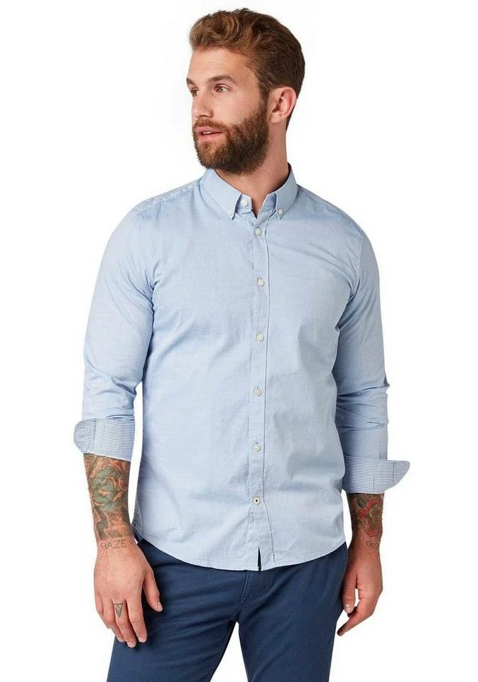 Rabatt 🤩 TOM TAILOR Langarmhemd mit Button-down-Kragen Light blue, Light blue oxford, White 😀 13 Rabatt 🤩 TOM TAILOR Langarmhemd mit Button-down-Kragen Light blue, Light blue oxford, White 😀 - Image 13