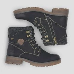 Bestpreis 😀 TOM TAILOR »Gefütterte Stiefeletten« Schnürboots Black, Yellow ⭐ -Tom Tailor Verkaufsgeschäft df4366b9 3bd3 5721 b0e8 ec13a1de5722