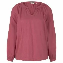Besorgen 🔥 TOM TAILOR Langarmbluse »Geraffte Bluse mit LENZING(TM) ECOVERO(TM)« Dark Denim Blue, Cozy pink, Whisper White, Dark maroon red 🧨 -Tom Tailor Verkaufsgeschäft dfcf12fa c84d 5cec 9605 577a455fe8f9