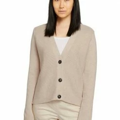 Rabatt 👏 TOM TAILOR Strickjacke Struktur-Optik Dunkelblau, Hellbeige 🎉