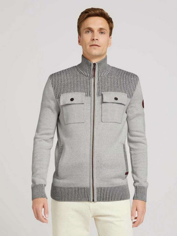 Am billigsten ✨ TOM TAILOR Strickjacke »Melierte Strickjacke mit Brusttaschen« Sky Captain Blue, Soft buttercream, Black Grey Melange 🤩 9 Am billigsten ✨ TOM TAILOR Strickjacke »Melierte Strickjacke mit Brusttaschen« Sky Captain Blue, Soft buttercream, Black Grey Melange 🤩 - Image 9