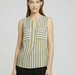 Besorgen 👏 TOM TAILOR Blusentop Offwhite blue stripe, Offwhite green stripe, Beech Green, Offwhite sand stripe ✨ -Tom Tailor Verkaufsgeschäft e244ad90 d4ed 5295 93b6 40310198fca6