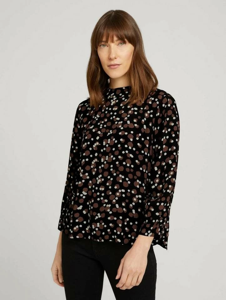 Angebote 🔔 TOM TAILOR Langarmbluse »Stehkragen Bluse mit LENZING(TM) ECOVERO(TM)« Beige large dot design, Black large dot design, Green large floral design, Green small floral design 🎁 8 Angebote 🔔 TOM TAILOR Langarmbluse »Stehkragen Bluse mit LENZING(TM) ECOVERO(TM)« Beige large dot design, Black large dot design, Green large floral design, Green small floral design 🎁 - Image 8
