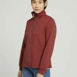 Großhandel 🤩 TOM TAILOR Sweatjacke »Sweatjacke mit Stehkragen« Sky Captain Blue, Dark maroon red 🎁