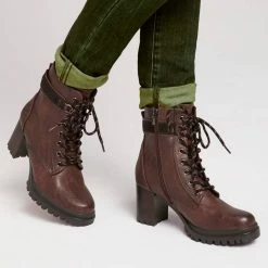 Budget 😉 TOM TAILOR »Schnürstiefelette mit Absatz« Ankleboots Cognac, Black 🎁 -Tom Tailor Verkaufsgeschäft e37dc487 6287 52f3 8a94 b80d3e9e57b7