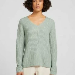 Brandneu 😉 TOM TAILOR Strickpullover »Ripp Pullover mit V-Ausschnitt« Soft greyish green melange, Cold beige melange, Earth brown melange 👏 -Tom Tailor Verkaufsgeschäft e43b5696 55bb 515c b7be 0bdfbe19231e