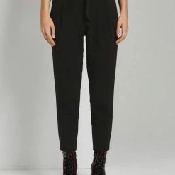 Großhandel ⌛ TOM TAILOR Stoffhose »TOM TAILOR Tapered Stoff-Hose lockere Damen Bundfalten-Hose Freizeit-Hose mit Paperbag Taille Schwarz« ✔️ -Tom Tailor Verkaufsgeschäft e44cc158 2bb8 5dc7 82cc 70ddf199d14c
