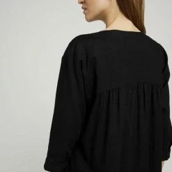 Neu 👏 TOM TAILOR Langarmbluse »Tunikabluse mit Leinen« Deep black, White ⭐ -Tom Tailor Verkaufsgeschäft e44fe06b e38b 505c bd8b 0d6d906dbad8