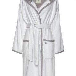 Budget ✔️ Unisex-Bademantel, TOM TAILOR, mit Satinbordüre Anthrazit, Weiß 😀 -Tom Tailor Verkaufsgeschäft e4a8c6e8 8aac 5e4c 90b8 39c064cf00d9