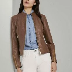 Budget 💯 TOM TAILOR Lederjacke »Lederjacke mit Stehkragen« ✨ -Tom Tailor Verkaufsgeschäft e5e52b3f 2db4 5b6c aa86 6277d572f80e