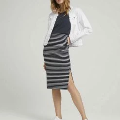 Bestes Angebot 🧨 TOM TAILOR Sommerrock »Gestreifter Midirock mit Struktur« 🔥 -Tom Tailor Verkaufsgeschäft e615ed23 e86a 5786 872f d47670244c86