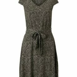 Top 10 🛒 TOM TAILOR Jerseykleid »Gemustertes Jerseykleid mit Bindegürtel« Green watercolor stripe, Green-stripe, Multicolor botanical design, Black geometrical design 😉 -Tom Tailor Verkaufsgeschäft e62563ae 842e 5122 be27 d717695282a6