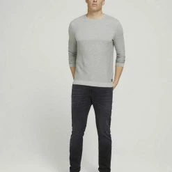 Auslauf 🌟 TOM TAILOR Strickpullover Light Soft Grey Melange, Flame Brown 🔔 -Tom Tailor Verkaufsgeschäft e6a2c803 681a 5a8c 83ff ebe3a2f3414c