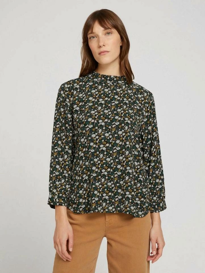 Angebote 🔔 TOM TAILOR Langarmbluse »Stehkragen Bluse mit LENZING(TM) ECOVERO(TM)« Beige large dot design, Black large dot design, Green large floral design, Green small floral design 🎁 16 Angebote 🔔 TOM TAILOR Langarmbluse »Stehkragen Bluse mit LENZING(TM) ECOVERO(TM)« Beige large dot design, Black large dot design, Green large floral design, Green small floral design 🎁 - Image 16