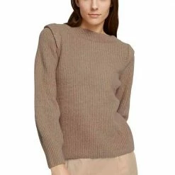 Bestes Angebot 💯 TOM TAILOR Strickpullover mit Schulterpolstern Dunkelrosa, Camelfarben-meliert 😀 -Tom Tailor Verkaufsgeschäft e70394b0 ce5b 5c04 8880 eb5ba88bb2f9