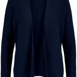 Bestpreis 🔥 TOM TAILOR Strickjacke mit feiner Rippstruktur Mittelblau, Marine 😉