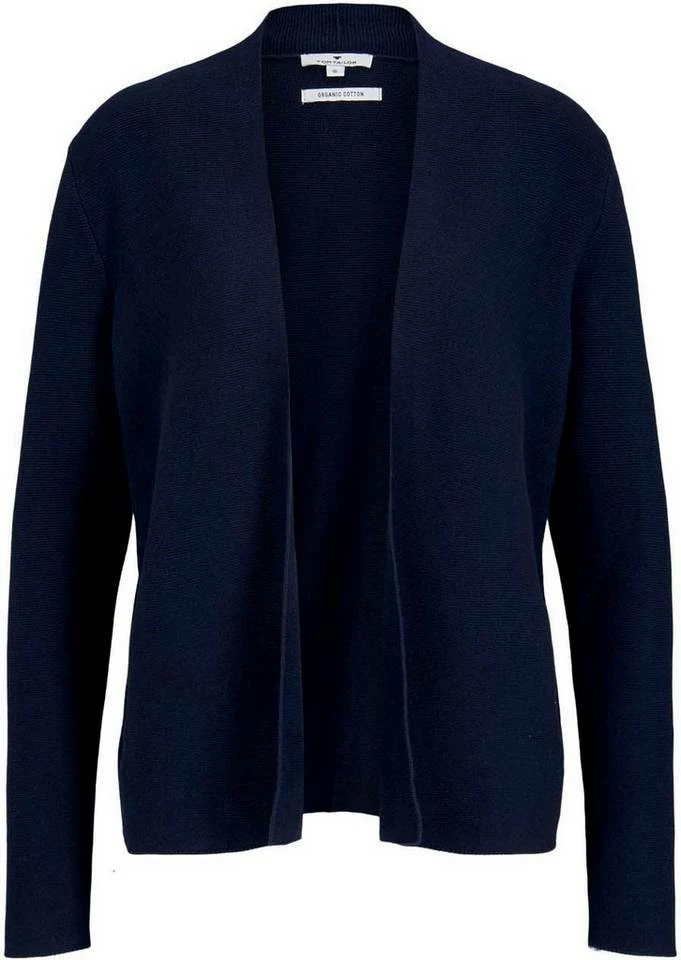 Bestpreis 🔥 TOM TAILOR Strickjacke mit feiner Rippstruktur Mittelblau, Marine 😉 1 Bestpreis 🔥 TOM TAILOR Strickjacke mit feiner Rippstruktur Mittelblau, Marine 😉