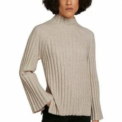 Besorgen ❤️ TOM TAILOR Strickpullover mit Seitenschlitzen Olivgrün-meliert, Java dark brown melange, Beige-meliert 🎁