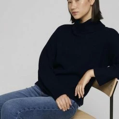 Budget 🌟 TOM TAILOR Strickpullover »Pullover mit weitem Rollkragen« Smooth light sand melange, Sky Captain Blue 👏 -Tom Tailor Verkaufsgeschäft e9b81831 6d8e 5d40 b305 fc21fdff8a68