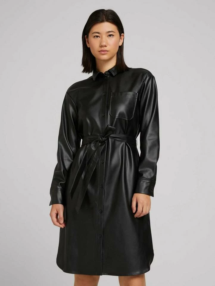 Schlussverkauf ✔️ TOM TAILOR Jerseykleid »Hemdkleid aus Kunstleder« Java dark brown, Deep black 😍 15 Schlussverkauf ✔️ TOM TAILOR Jerseykleid »Hemdkleid aus Kunstleder« Java dark brown, Deep black 😍 - Image 15