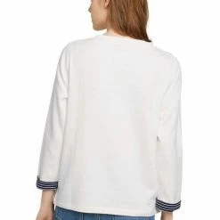 Coupon 🤩 TOM TAILOR Sweatshirt mit Logo Print auf der Front Iris flower, Dunkelblau, Wollweiß 😍 -Tom Tailor Verkaufsgeschäft ea8948c5 cea4 5363 82de f3fa4ab31076