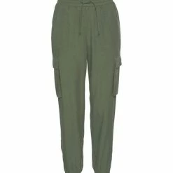 Angebote 👍 TOM TAILOR Schlupfhose »TOM TAILOR Schlupfhose stylische Damen Stoff-Hose mit Cargo-Taschen und Gummibund Freizeit-Hose Grün« 🤩