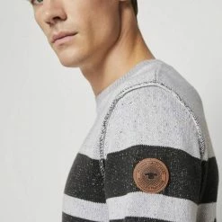 Neu ⭐ TOM TAILOR Strickpullover »Melierter Strickpullover« Navy white plated stripe, White black plated stripe, Blue, Stroke Green 🔥 -Tom Tailor Verkaufsgeschäft eb71d4bb 9038 5eb0 97a7 4448f6c630a9