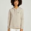 Neu 🔔 TOM TAILOR Sweatshirt »Hoodie mit Print« Dusty mid olive, Cold beige ❤️