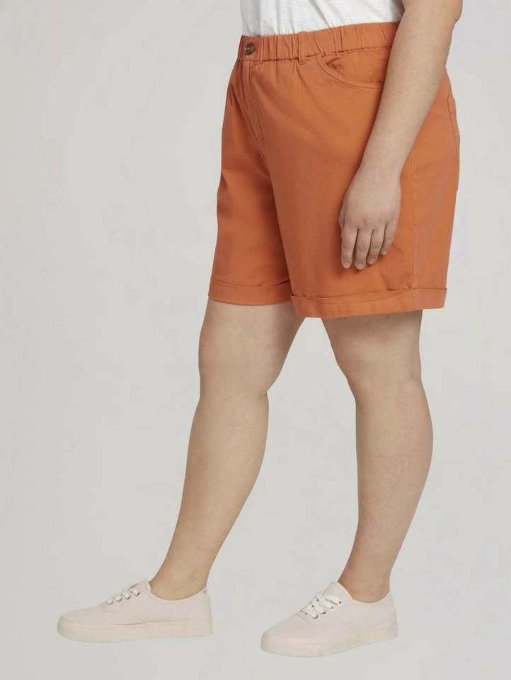 Billig ✔️ TOM TAILOR MY TRUE ME Bermudas »Plus - Relaxed Bermuda Shorts« Washed jasper green, Sundown coral 🥰 5 Billig ✔️ TOM TAILOR MY TRUE ME Bermudas »Plus - Relaxed Bermuda Shorts« Washed jasper green, Sundown coral 🥰 - Image 5