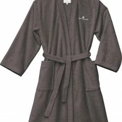Rabatt 👏 Unisex-Bademantel »Kimono«, TOM TAILOR, mit Logostickerei Eucalyptus, Rosé, Darkgrey, Weiß 👍
