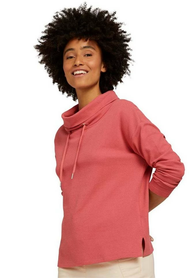 Schlussverkauf 🥰 TOM TAILOR Sweatshirt mit Rollkragen und Kordeln Strong peach tone, Navy stripes, Hellpink-uni, Dunkelblau 🎁 6 Schlussverkauf 🥰 TOM TAILOR Sweatshirt mit Rollkragen und Kordeln Strong peach tone, Navy stripes, Hellpink-uni, Dunkelblau 🎁 - Image 6