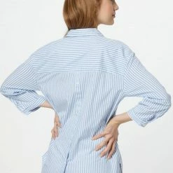 Bestpreis 👍 TOM TAILOR Kurzarmbluse Blue offwhite thin stripe, White 🎉 -Tom Tailor Verkaufsgeschäft f0fd96ed e414 5a0e 8ad2 a43445a9efa6