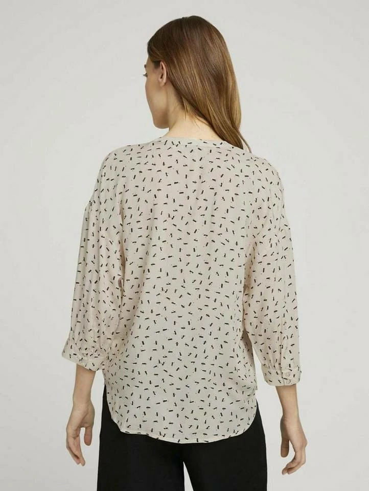 Budget 🧨 TOM TAILOR Langarmbluse Beige geometrical design, Khaki small floral design, Khaki white outline leaves 🥰 3 Budget 🧨 TOM TAILOR Langarmbluse Beige geometrical design, Khaki small floral design, Khaki white outline leaves 🥰 - Image 3
