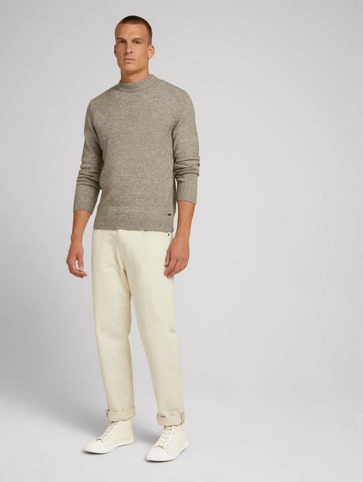 Rabatt 😀 TOM TAILOR Strickpullover »Melierter Pullover mit recyceltem Polyester« Dark prune melange, Soft beige melange ✔️ 3 Rabatt 😀 TOM TAILOR Strickpullover »Melierter Pullover mit recyceltem Polyester« Dark prune melange, Soft beige melange ✔️ - Image 3