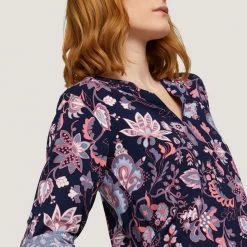 Bester Verkauf 💯 TOM TAILOR Langarmbluse »gemusterte Bluse mit Turn-Up Ärmeln« Navy paisley design, Cream flower design, Navy flower design, Cream paisley design 💯 -Tom Tailor Verkaufsgeschäft f3e736be acb6 5063 aa8e 9676487a337f