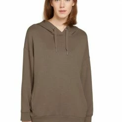 Am billigsten 🌟 TOM TAILOR Sweatshirt mit Logo-Print am Ärmel Hellbeige, Taupe 🧨
