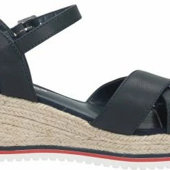 Billig ⌛ TOM TAILOR »Lederimitat« Keilsandalette Dunkelblau, Cognac, Unbekannt 👍 -Tom Tailor Verkaufsgeschäft f6540603 4f37 59bc 9813 d2151321c9d1