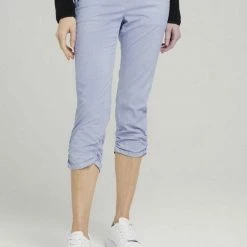 Coupon 👍 TOM TAILOR Caprihose mit Raffungen am Beinsaum Blue stripe pants, Beige thin stripe, Navy, Grape Leaf Green 🛒 -Tom Tailor Verkaufsgeschäft f6747848 9016 5311 8dc5 8c305c43704d