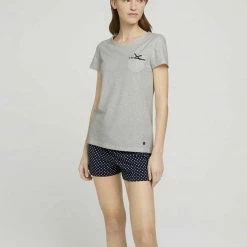 Budget 🎁 TOM TAILOR Pyjama »Gemustertes Pyjama-Set mit Shorts« 😀 -Tom Tailor Verkaufsgeschäft f841f617 7b43 5873 8b26 513a047f643f