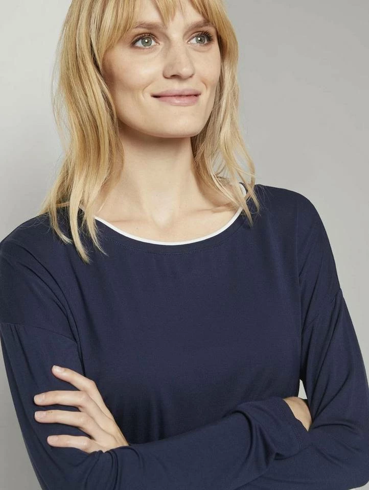 Großhandel ⭐ TOM TAILOR Pyjama »Langes Pyjama Set mit Streifenhose« 😍 4 Großhandel ⭐ TOM TAILOR Pyjama »Langes Pyjama Set mit Streifenhose« 😍 - Image 4