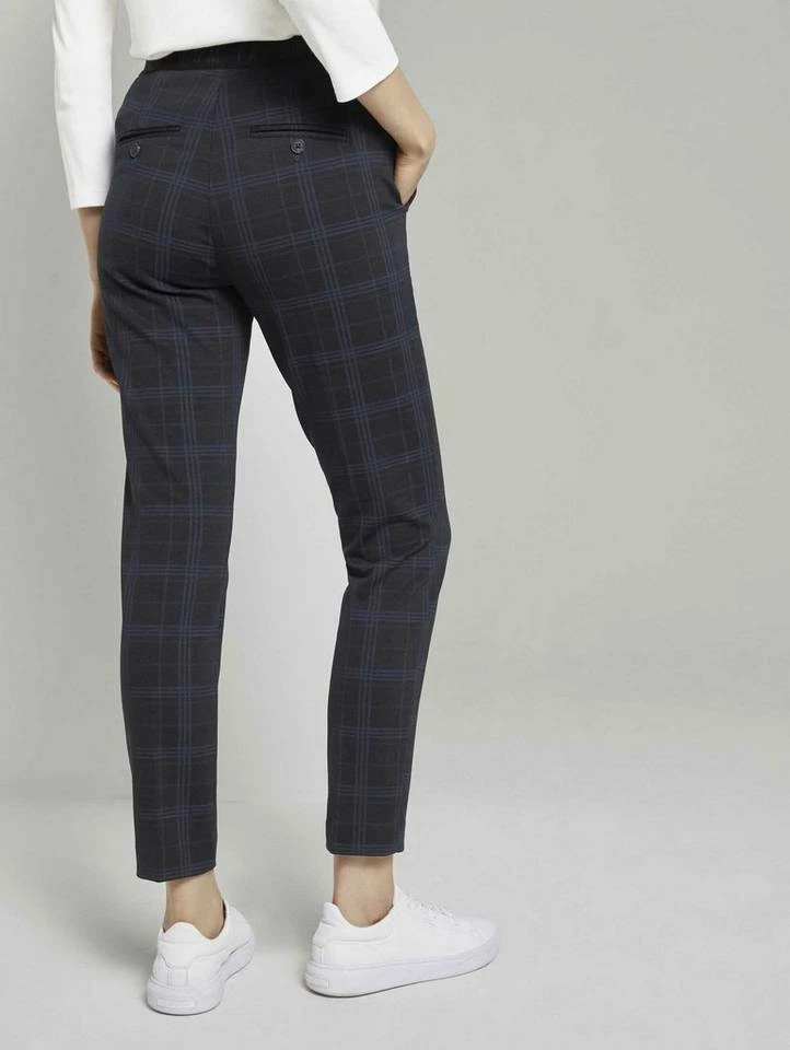 Angebote ⭐ TOM TAILOR Culotte »Mia Slim Stoffhose in Ankle-Länge« Dunkelblau, Navy bold printed check ✔️ 2 Angebote ⭐ TOM TAILOR Culotte »Mia Slim Stoffhose in Ankle-Länge« Dunkelblau, Navy bold printed check ✔️ - Image 2