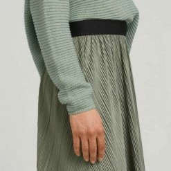 Top 10 😍 TOM TAILOR Sommerrock »Plissierter Midirock« Deep black, Dusty mid olive 🎉 -Tom Tailor Verkaufsgeschäft f95e1e04 7d71 53ca a017 9fd43ecdbdd9