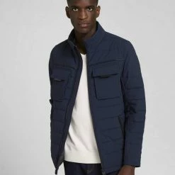 Besorgen 👍 TOM TAILOR Steppjacke »Shirt Jacke« Black, Sky Captain Blue 👏 -Tom Tailor Verkaufsgeschäft fa475e0e a7d8 557d 9706 2c82118ed495
