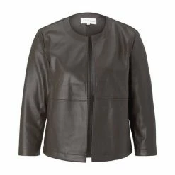 Am billigsten ✨ TOM TAILOR Kurzblazer »Kunstleder Blazer« Java dark brown, Deep black 👍 -Tom Tailor Verkaufsgeschäft fb0e612c c462 5600 9506 86798449065a