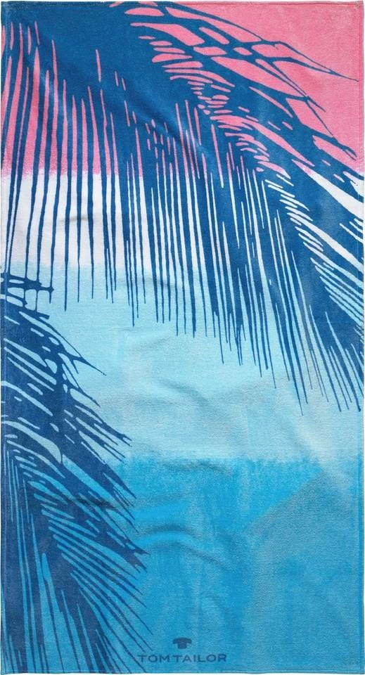 Coupon 🥰 TOM TAILOR Strandtuch »Palmblätter« (1-St), mit trendigem Motiv Green, Aqua ⌛ 1 Coupon 🥰 TOM TAILOR Strandtuch »Palmblätter« (1-St), mit trendigem Motiv Green, Aqua ⌛