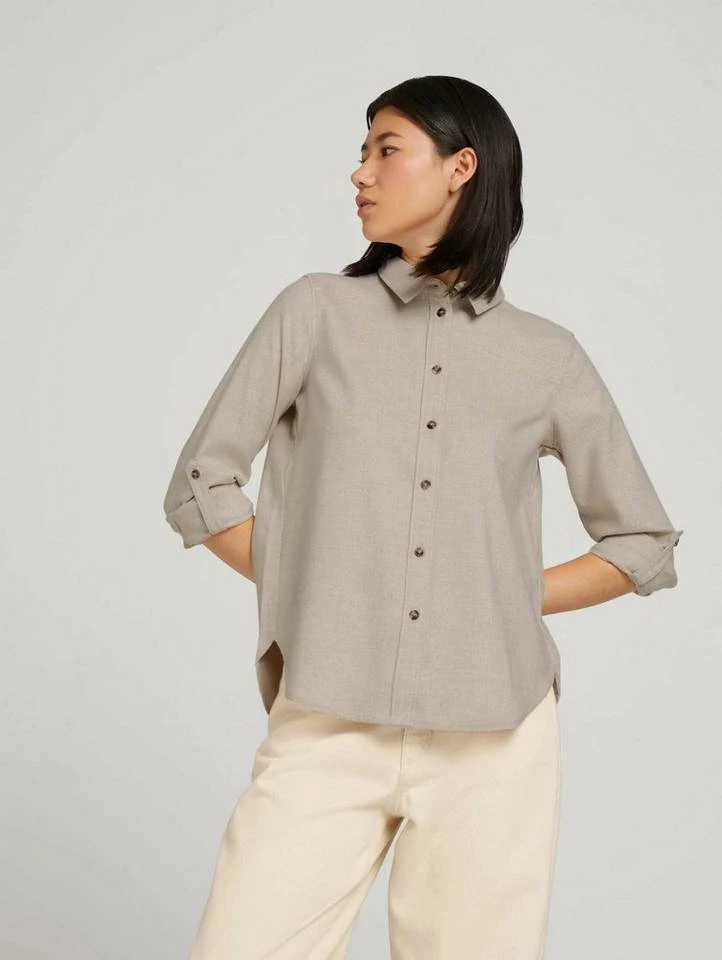 Rabatt 👏 TOM TAILOR Langarmbluse »Melierte Hemdbluse« ❤️ 4 Rabatt 👏 TOM TAILOR Langarmbluse »Melierte Hemdbluse« ❤️ - Image 4